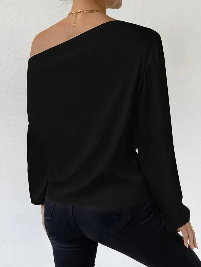 Blusa Manga Longa de Cetim